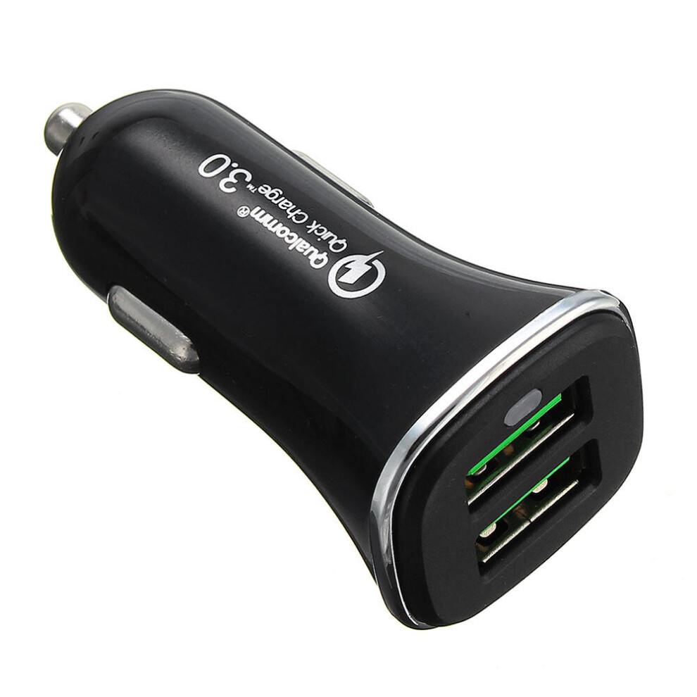 2Pcs Qc3.0 Qualcomm 36W Dual Usb Port Fast Charge Car Charger High Power 840079311665