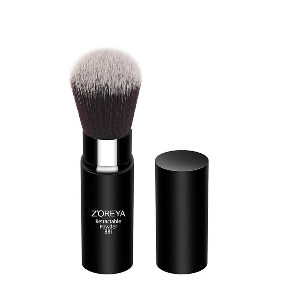 Cream 2 Pcs Retractable Makeup Brushes Professional Cosmetic Beauty Tool Foudation Blush Brush For Mineral Loose Powder Liquid