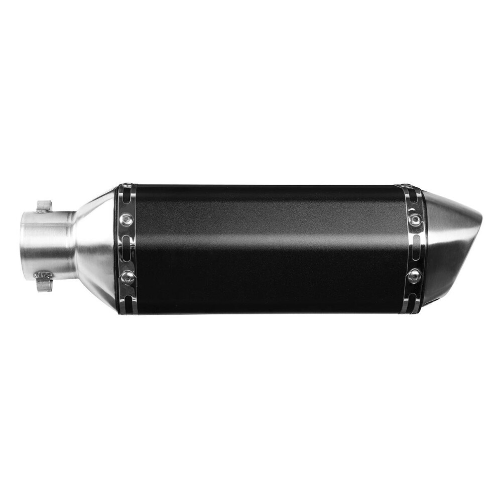 38Mm-51Mm Motorcycle Exhaust Muffler Pipe With Silencer Slip-On Scooter Universal Black 4191026508871