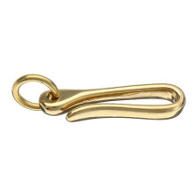 2 Pcs U Shaped Hook Brass Pure Copper Gold Color for Belt Craft Leather DIY Bag