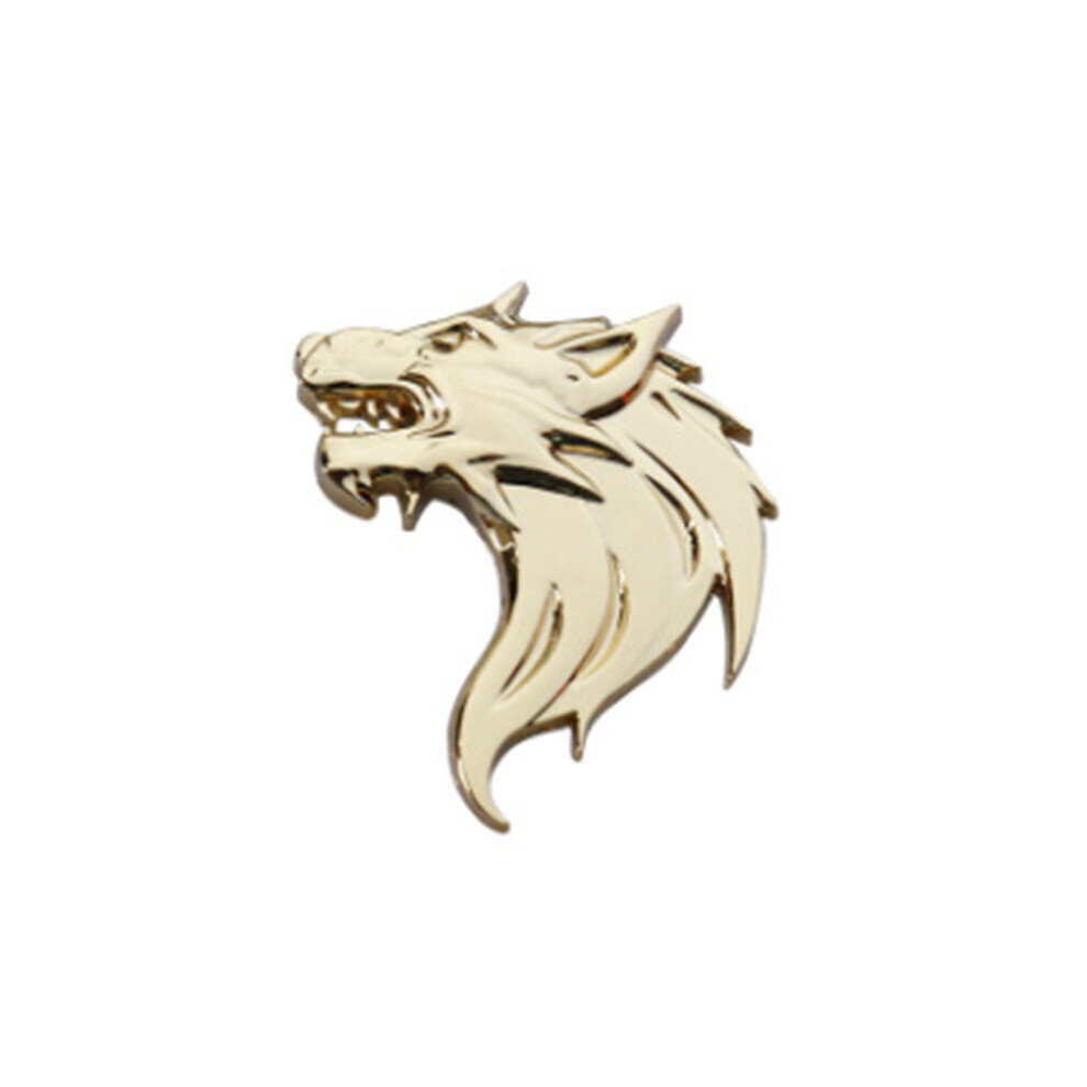 2 Pcs Metal Wolf Sticker Wolf Head Totem Car Decoration Sticker 840079333322