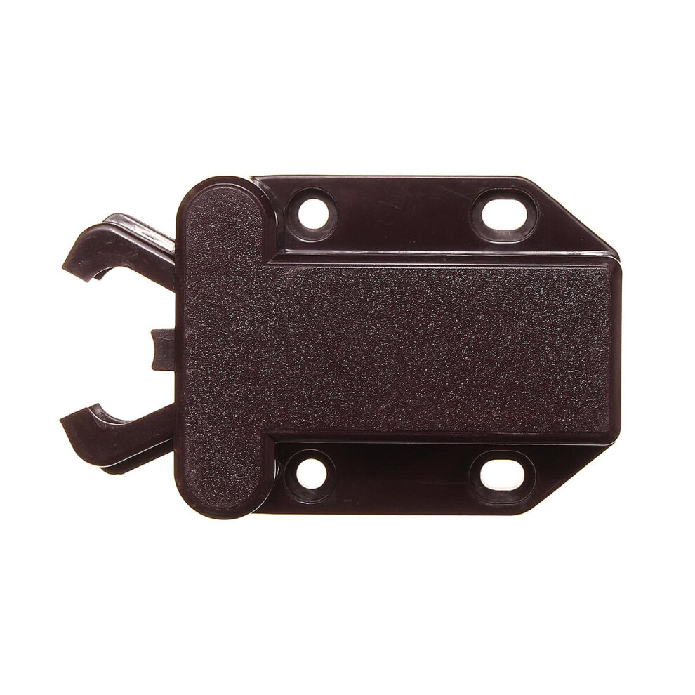 3Pcs Rebound Self Locking Beetle Lock Cupboard Cabinet Wardrobe Door Latch Lock Stopper Black Color 6901722570304