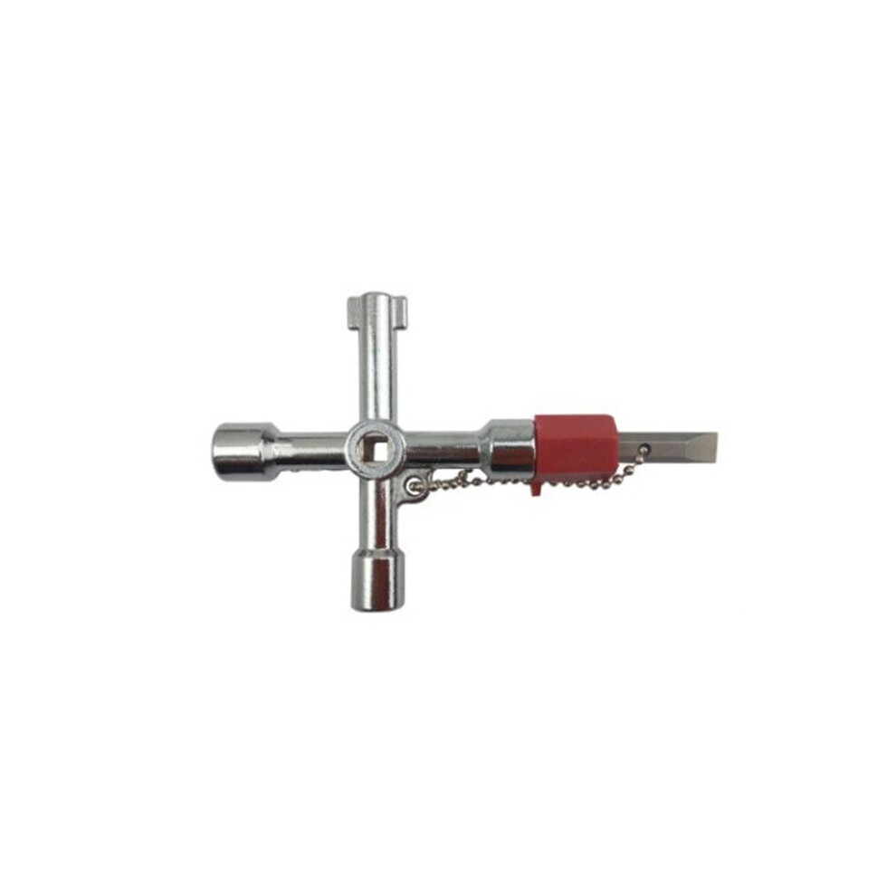 3Pcs 4 In 1 Cross Switch Key Wrench With Accessories Universal Square Triangle Train Electrical Cupboard Box Elevator Cabinet Alloy 8651939566666