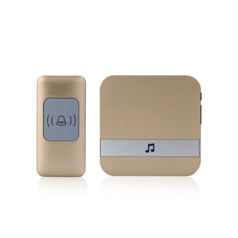 Smart Home Doorbell Waterproof 300m Remote Wireless Music Door Bell 52 Rings Door Chime gold