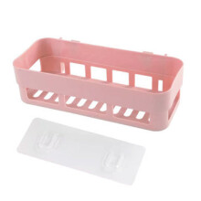 5PCS NEW Bathroom Shelf Storage Shampoo Holder Kitchen Storage Shelf Rack Organizer Wall Shelf Bathroom Holder Shelves Corner Shower Shelf PINK COLOR
