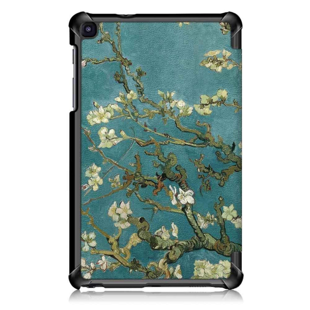 Tri-Fold Pringting Tablet Case Cover For Samsung Galaxy Tab A 8.0 2019 Sm-P200 Tablet - Apricot Blossom 4191026521665