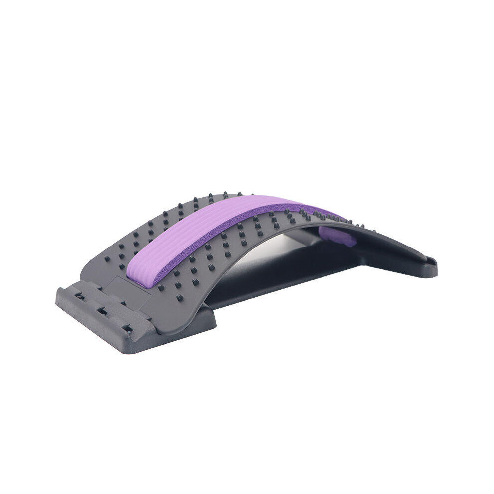 Back Massage Magic Stretcher Back Support Lumbar Spine Massager Relaxation Spine Pain Fitness Tools PURPLE