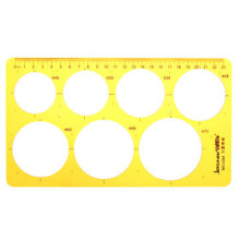 3Pcs Big Circle Round Circular Drawing Template K Soft Plastic Ruler Design Drawing Board