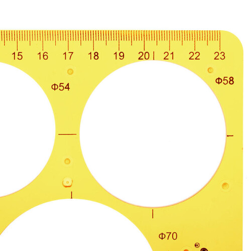 3Pcs Big Circle Round Circular Drawing Template K Soft Plastic Ruler Design Drawing Board 2