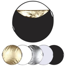PU5111 60cm 5 in 1 Folding Photo Studio Reflector Board Silver Translucent Gold White Black
