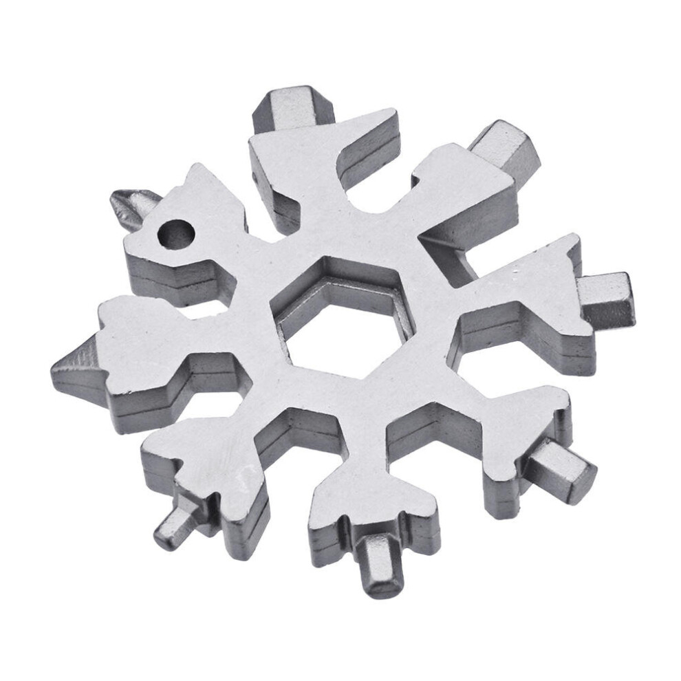 2Pcs 18 In 1 Multifunction Edc Snowflakes Screwdriver Multi-Tool Portable Keychain Screwdriver Bottle Opener 8651965789596