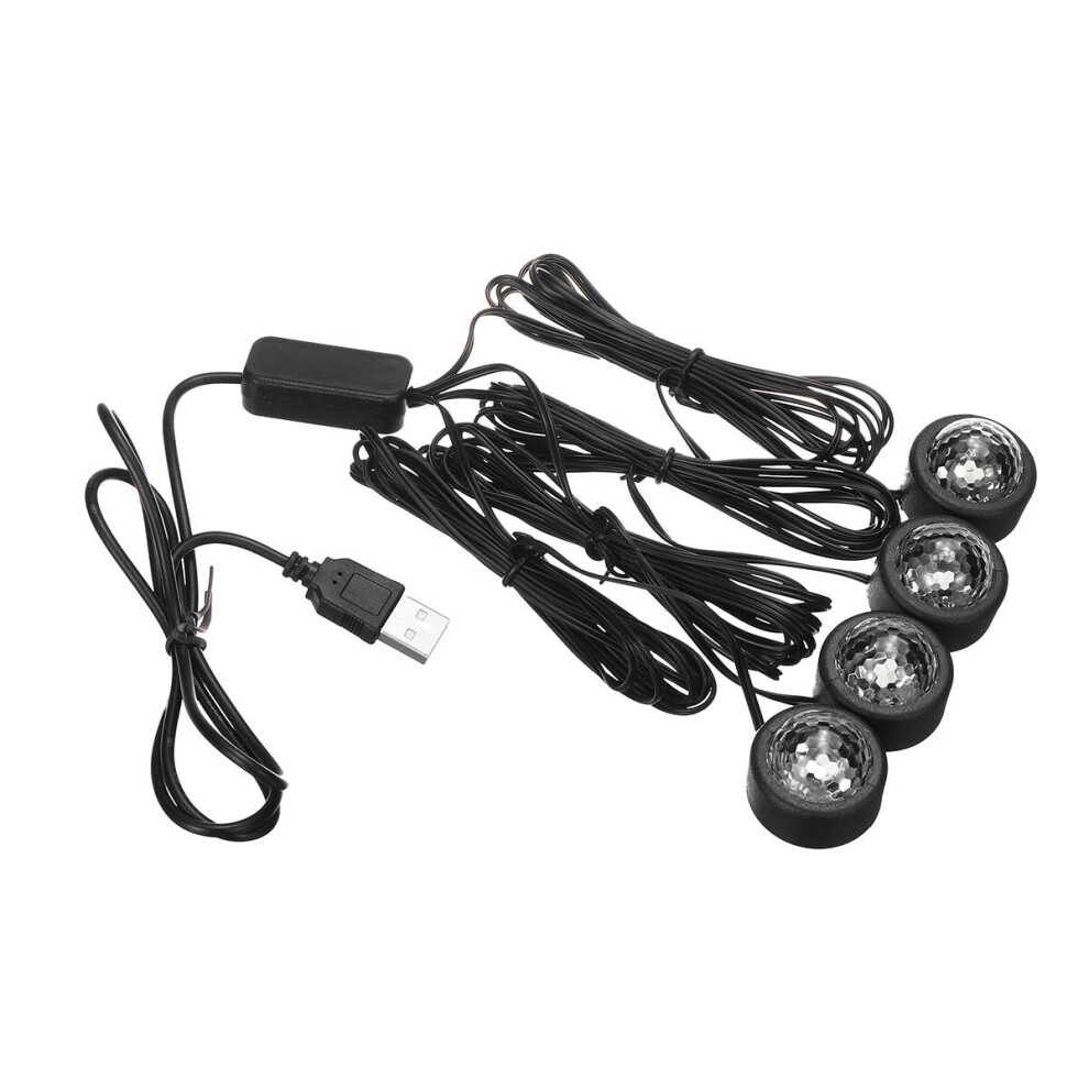 2Set Rgb Led Atmosphere Star Car Interior Footwell S Motorcycle Ambient Starry Decoration Lamp Light 4191026597202