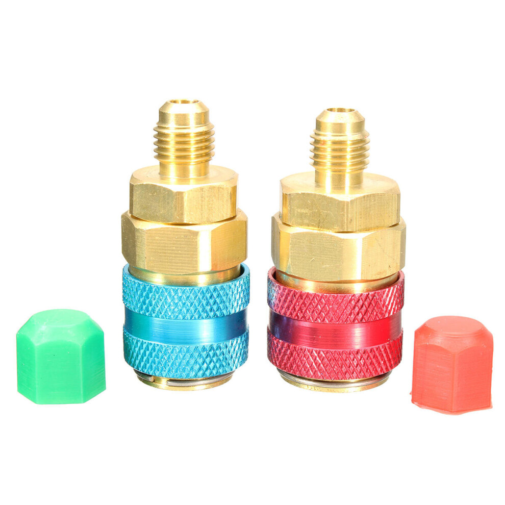 A/C R134a R12 Quick Connector Adapter Coupler Auto Manifold Gauge Low/High Hvac 869692701431