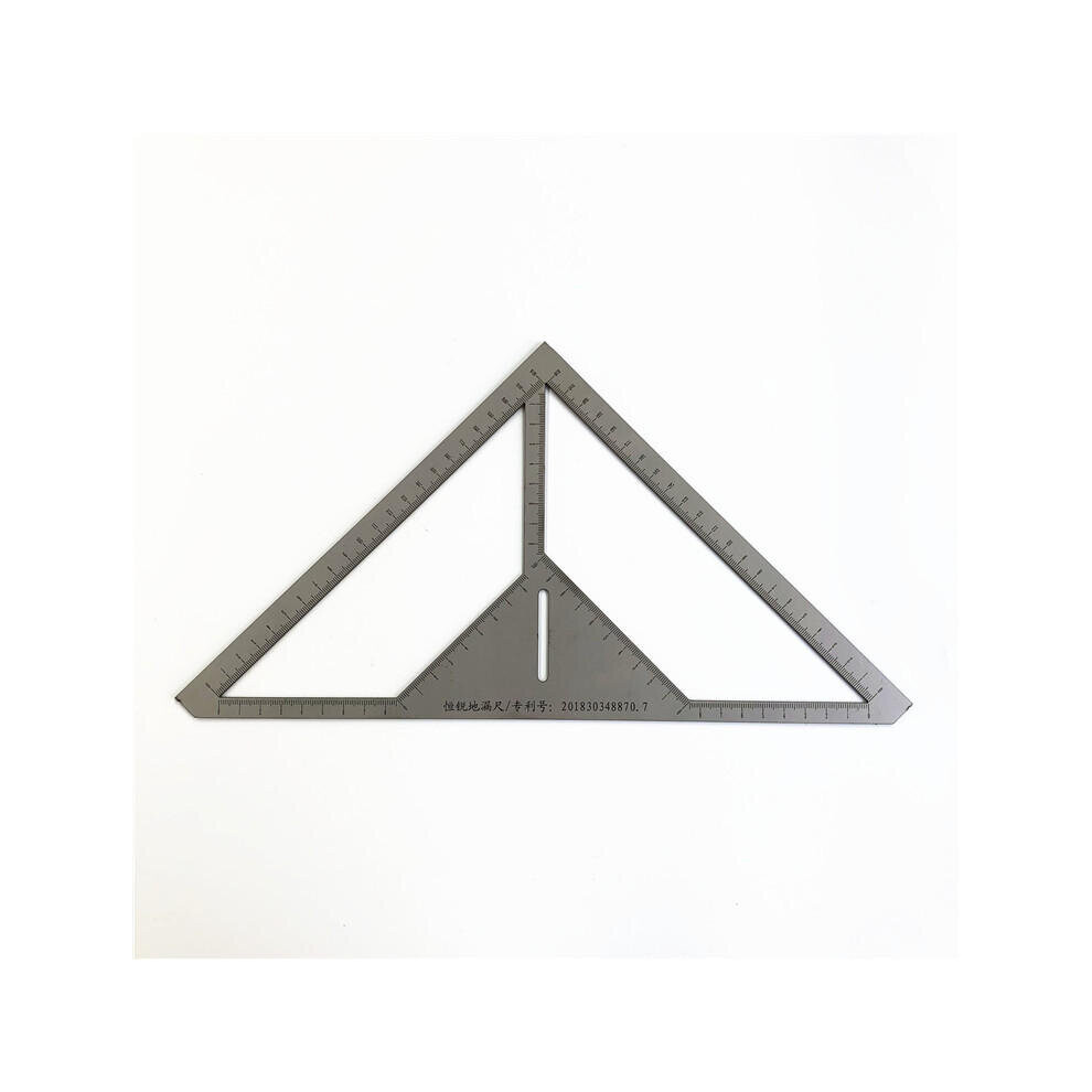 Angle Ruler Metric Aluminum Alloy Triangular Measuring Ruler Woodwork Speed Square Triangle Angle Protractor 869692700175