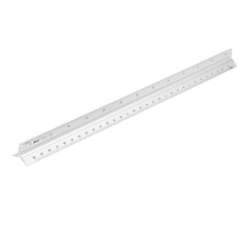 2Pcs 30Cm Aluminum Alloy Triangular Scale Ruler Design Drawing And Decorations Straight Ruler 840079077363