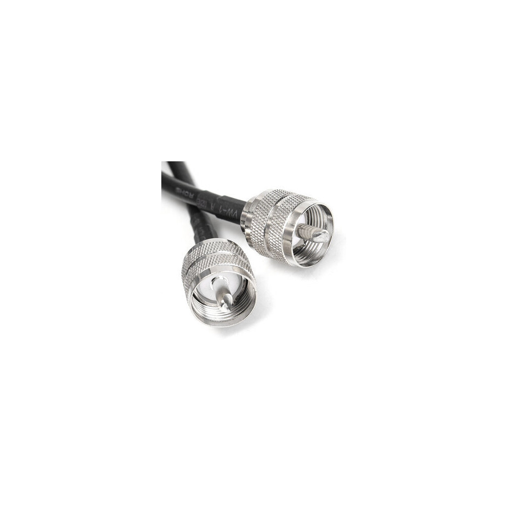 1Pcs Uhf Pl259 Male To Male Plug Coax Coaxial Cable 20 Inch 50Cm Rg58 Soldered 4151093687077