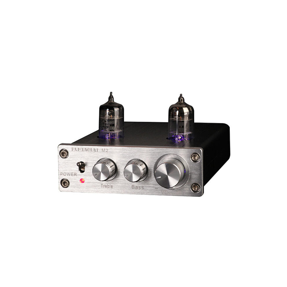 6J1 Treble Bass Hifi Lossless Tube Pre-Amplifier Amplifier Silver 4151093692644