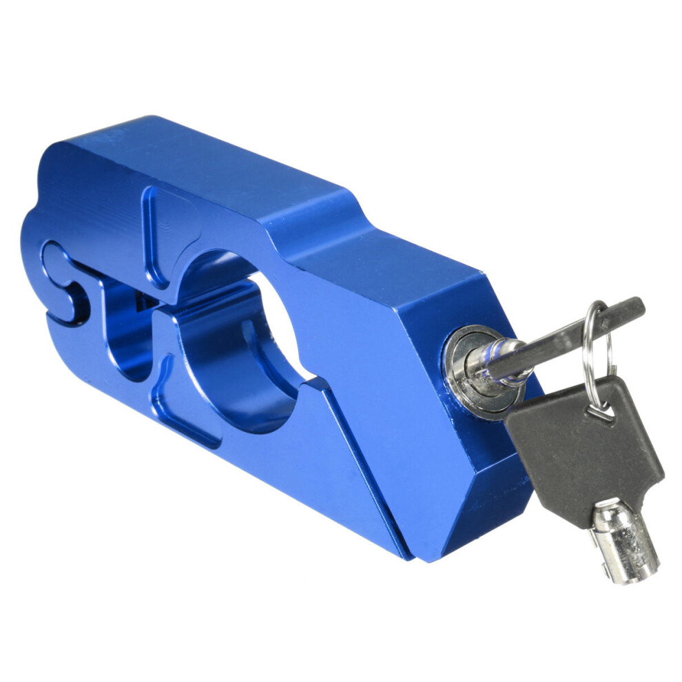 Aluminum Handlebar Security Lock Motorcycle Scooter E-Bike Colour Blue 4191026593044