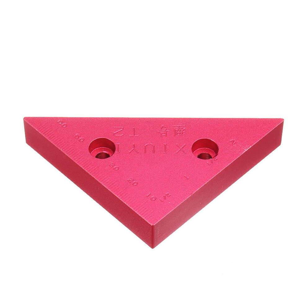 T2 Aluminum Alloy 90 Degrees Height Triangle Ruler Woodworking Metric And Inch Triangular Clamping Ruler Measuring Ruler 8651959789588