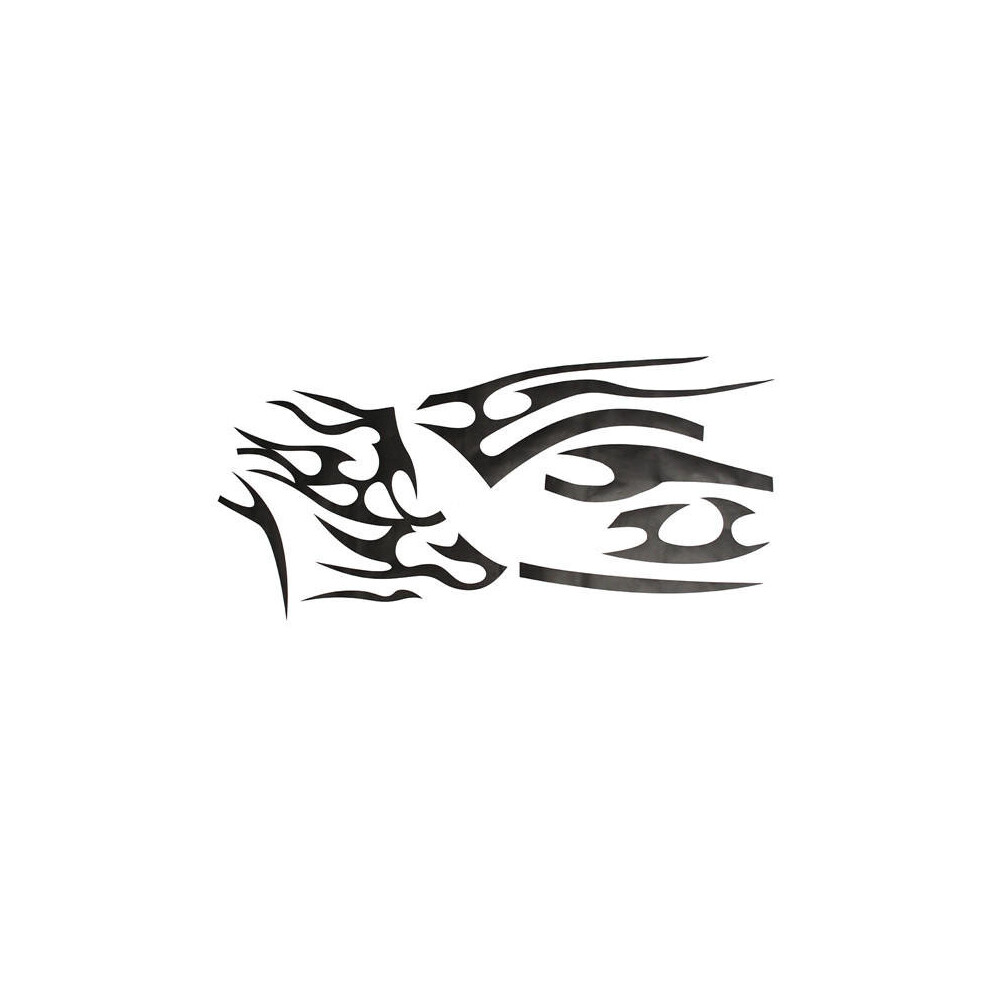 Vinyl Graphics Car Decals Sticker Flame Pattern Auto Body Decoration Universal Black 869692632094