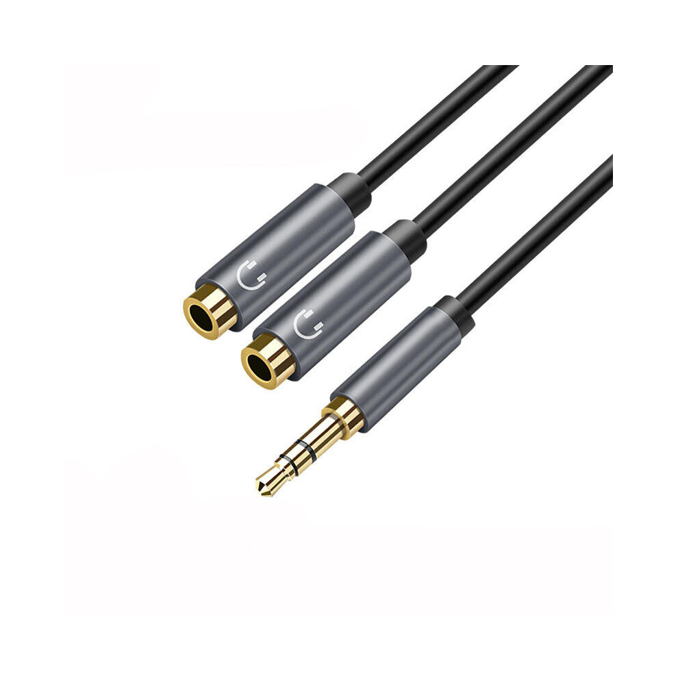 Headphone Splitter Audio Cable Male To 2 Female 3.5Mm Audio Splitter Aux Cable Earphone Extension Cable For Mobile Phones Gold 840079129383