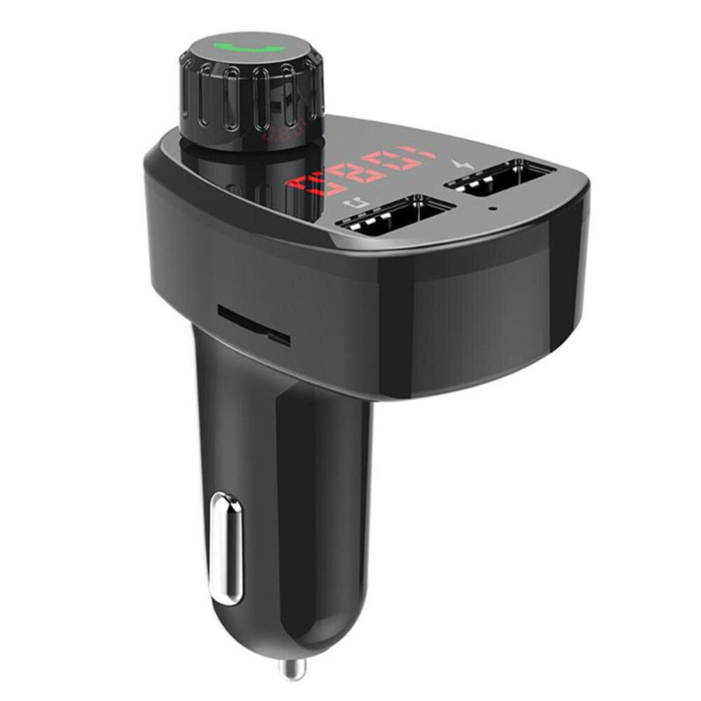 2.4A Digital Display Bluetooth Fm Transmitter Dual Usb Car Charger Mp3 Player 6441594706345