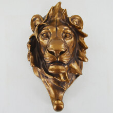 Large Bronze Effect Coat Hook | Lion | Wall Art & Hook