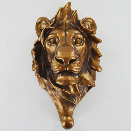 Large Bronze Effect Coat Hook | Lion | Wall Art & Hook