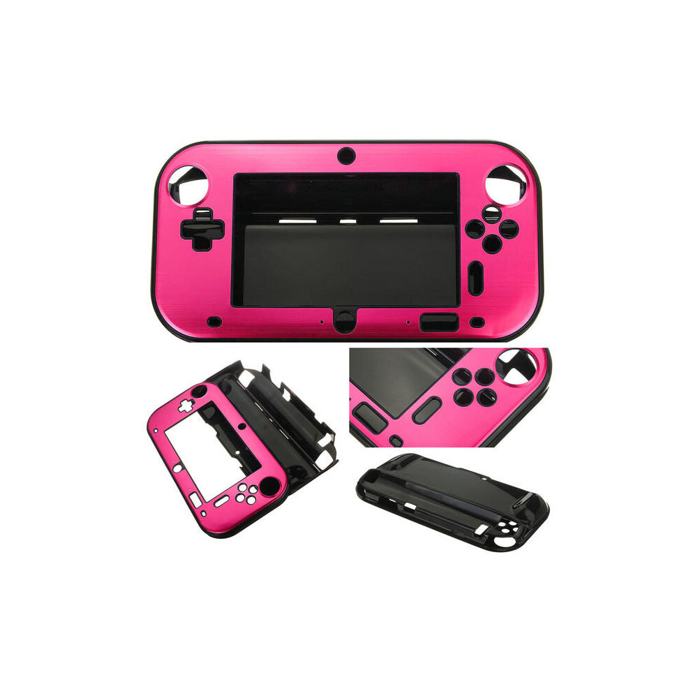 Aluminum Case Cover For Nintendo Wii U Gamepad Remote Controller Pink 4151093611065