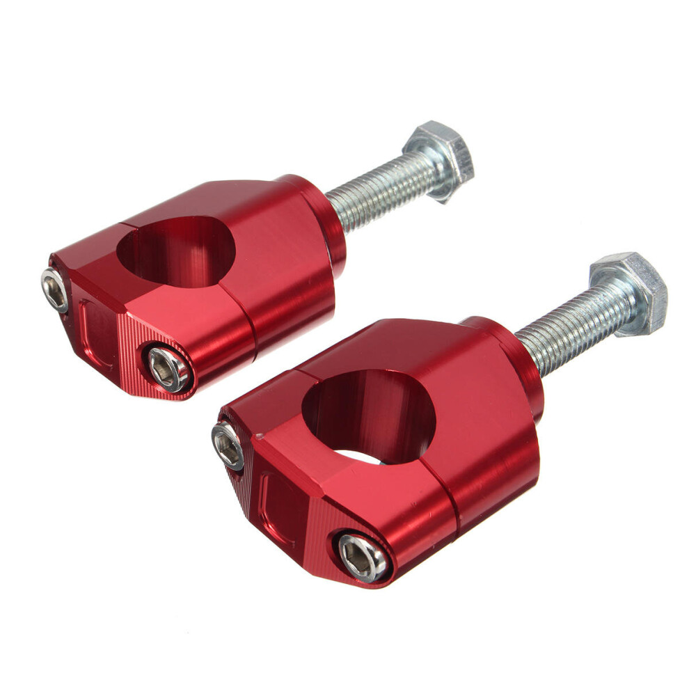 1Set 28Mm 1 1/8Inch Cnc Handlebar Fat Mounts Clamps Raiser For Honda/Kawasaki/Suzuki Color Red 4191026515916