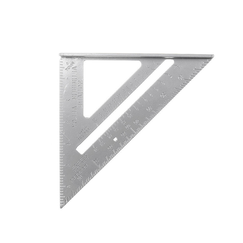 7 Inch Aluminum Alloy Metric Triangle Angle Ruler Woodworking Square Layout Tool 840079356703