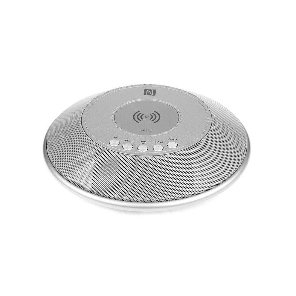 Bluetooth Speaker Qi Wireless Charge Fm Nfc Alarm Clock Charging Pad Subwoofer 6441594710427