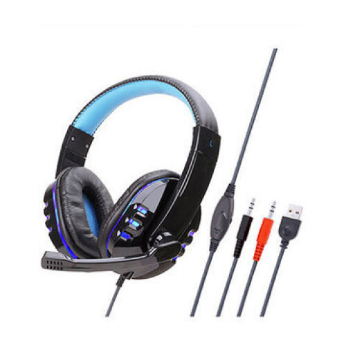 SY733MV USB Wired Light Gaming Computer Headphone for PS4 Dedicated BLACKRED 1