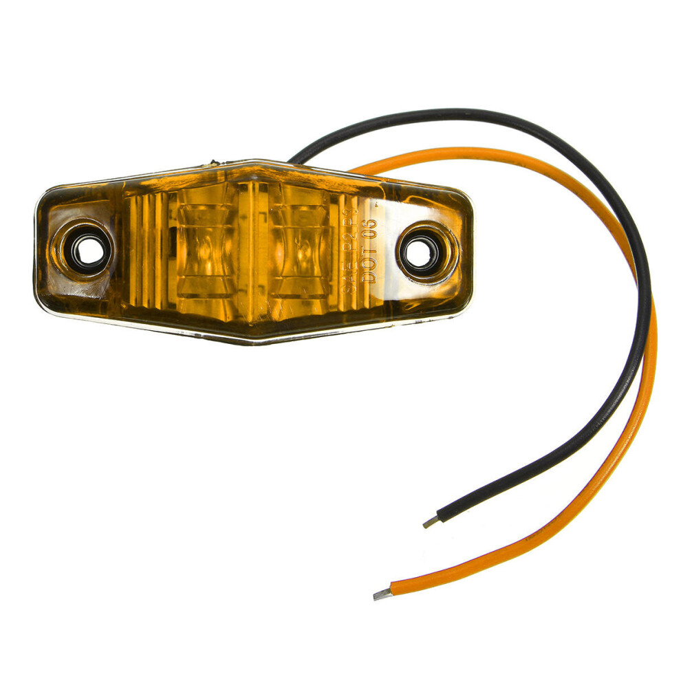 3 Pcs Led Side Marker Lights Indicator Lamps 10-30V For Car Truck Trailer Amber 840079092830