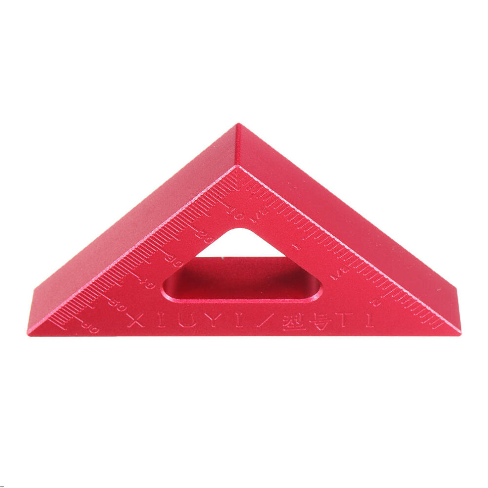 T1 Aluminum Alloy 90 Degrees Height Triangle Ruler Woodworking Metric And Inch Triangular Clamping Ruler Measuring Ruler 8651950789914