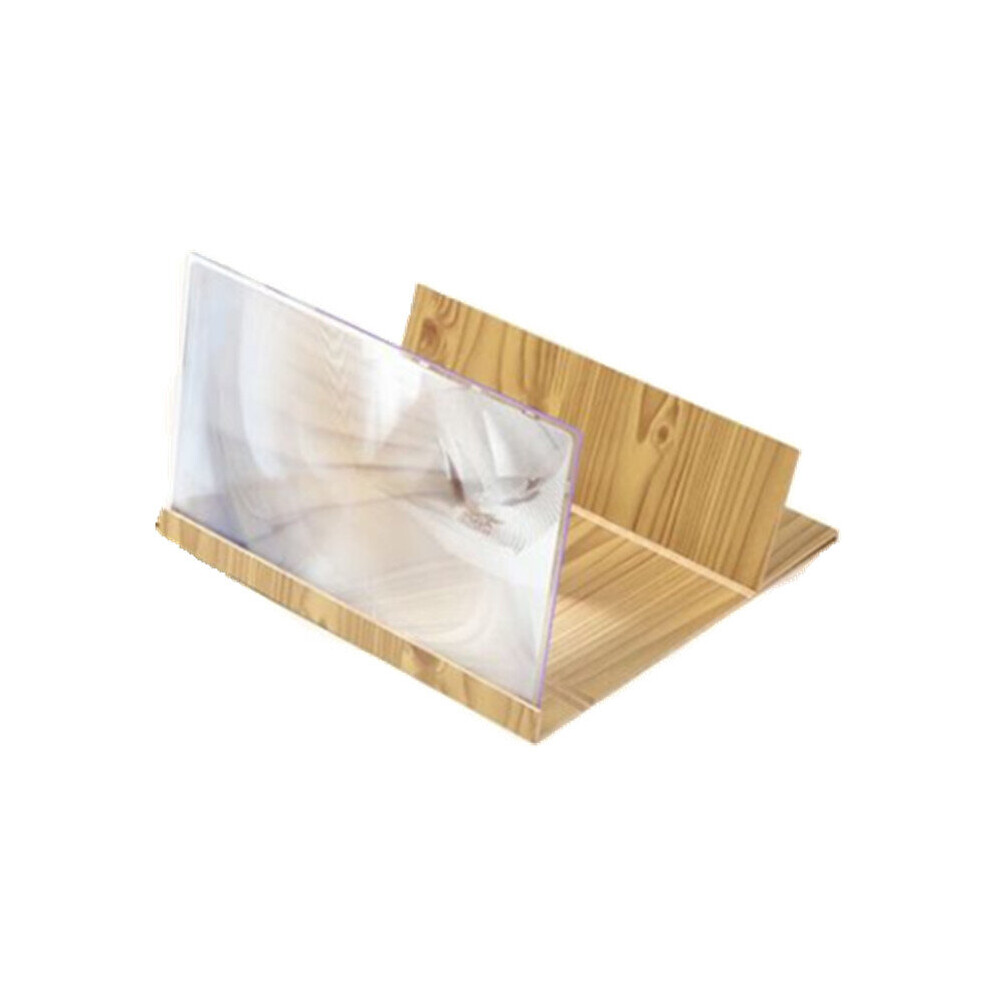 Universal Wooden 12 Inch Screen Magnifier Image Enlarge Desktop Bracket Holder For Mobile Phone 6441594711141