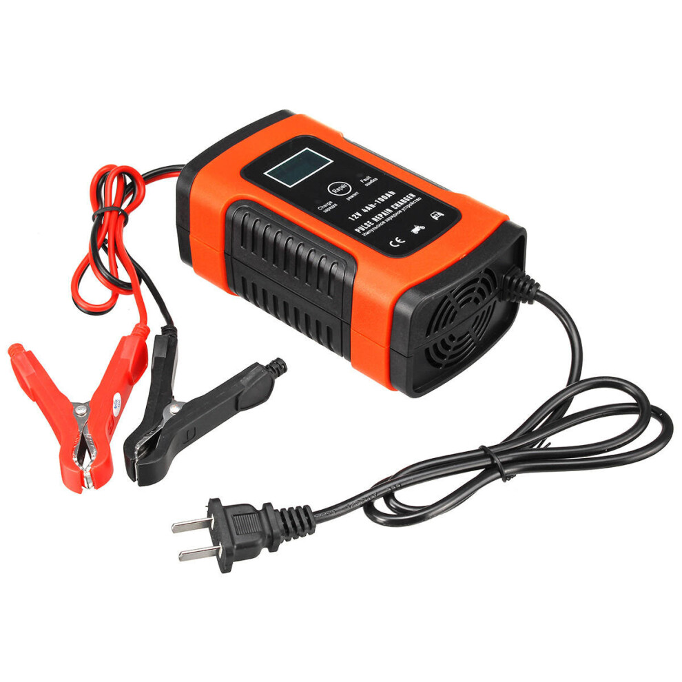 12V 5A Battery Lcd Intelligent Charger 100-240V Pulse Repair For Motorcycle Car 5202984937555