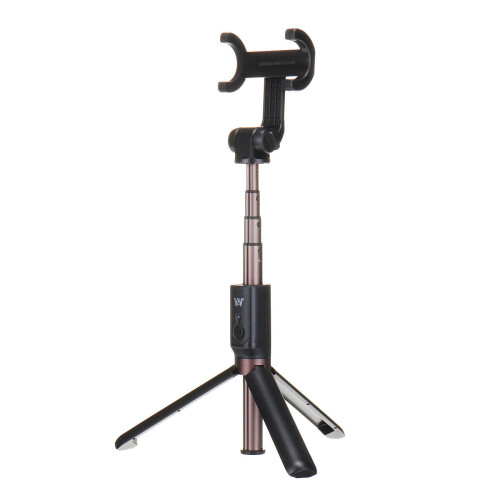 Monopode universel Bluetooth Shutter 360 Degree Rotation Extendable Selfie Stick Phone Tripod Mount Monopod BLACK