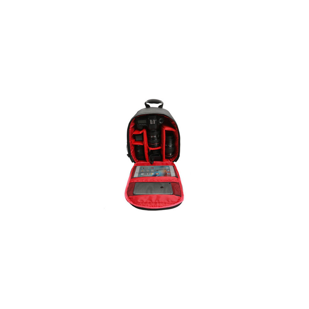 Water-Resistant Shockproof Travel Carry Camera Bag Backpack For Canon For Nikon Dslr Camera Tripod Lens Flash Red 4151093699940