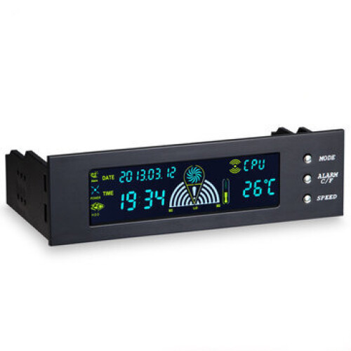 5023 5.25 inch LCD Panel CPU Cooling Fan Speed Temperature Controller Desktop PC Case Drive Bay 2
