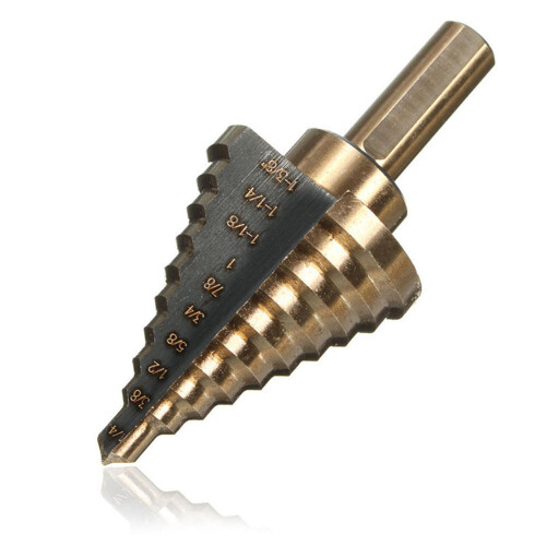 1/4 to 1-3/8 Inch HSS Cobalt Step Drill Bit Universal Shank Multiple Hole 2