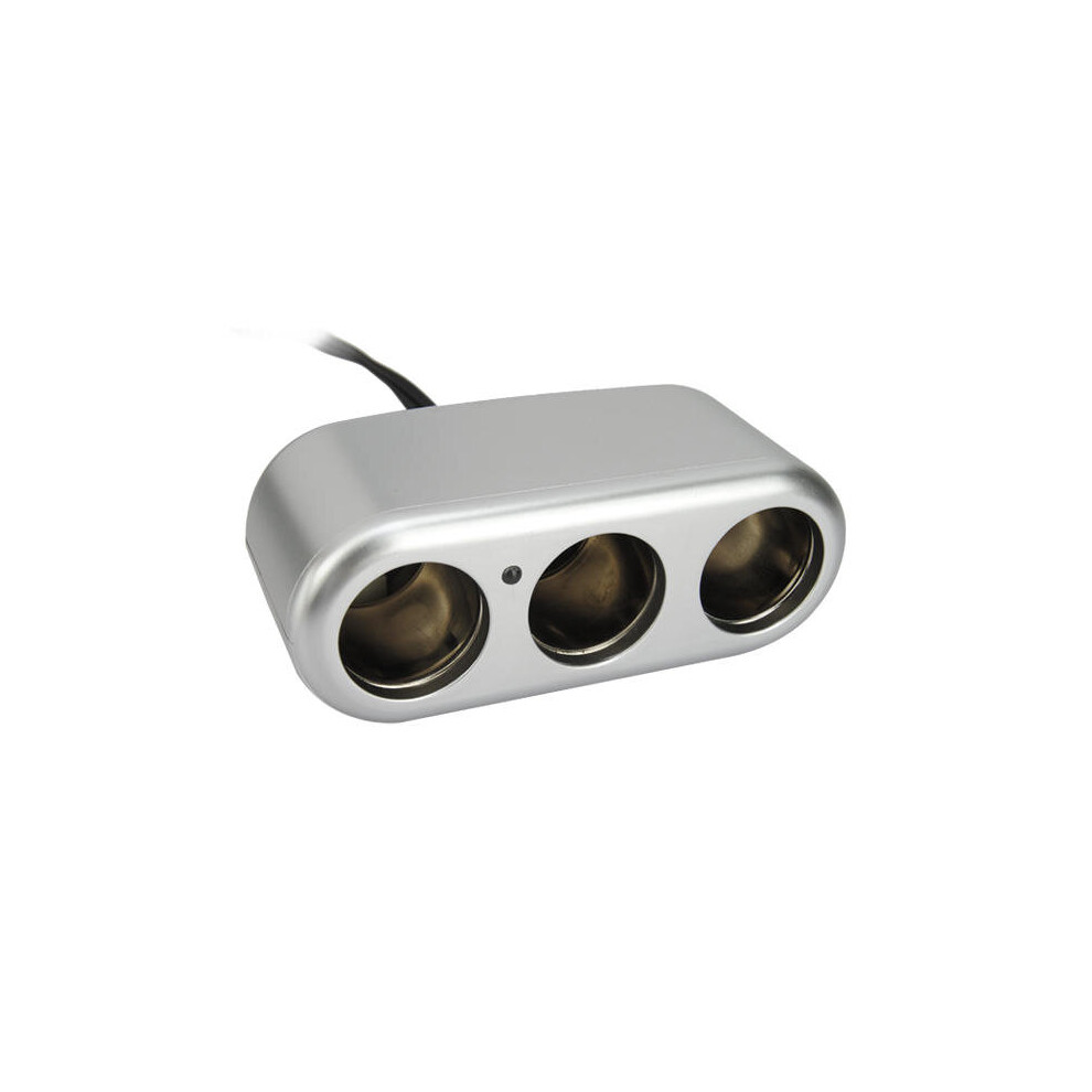 3 Way Car Cigarette Lighter Socket Splitter Adapter Charger Led 840079306159