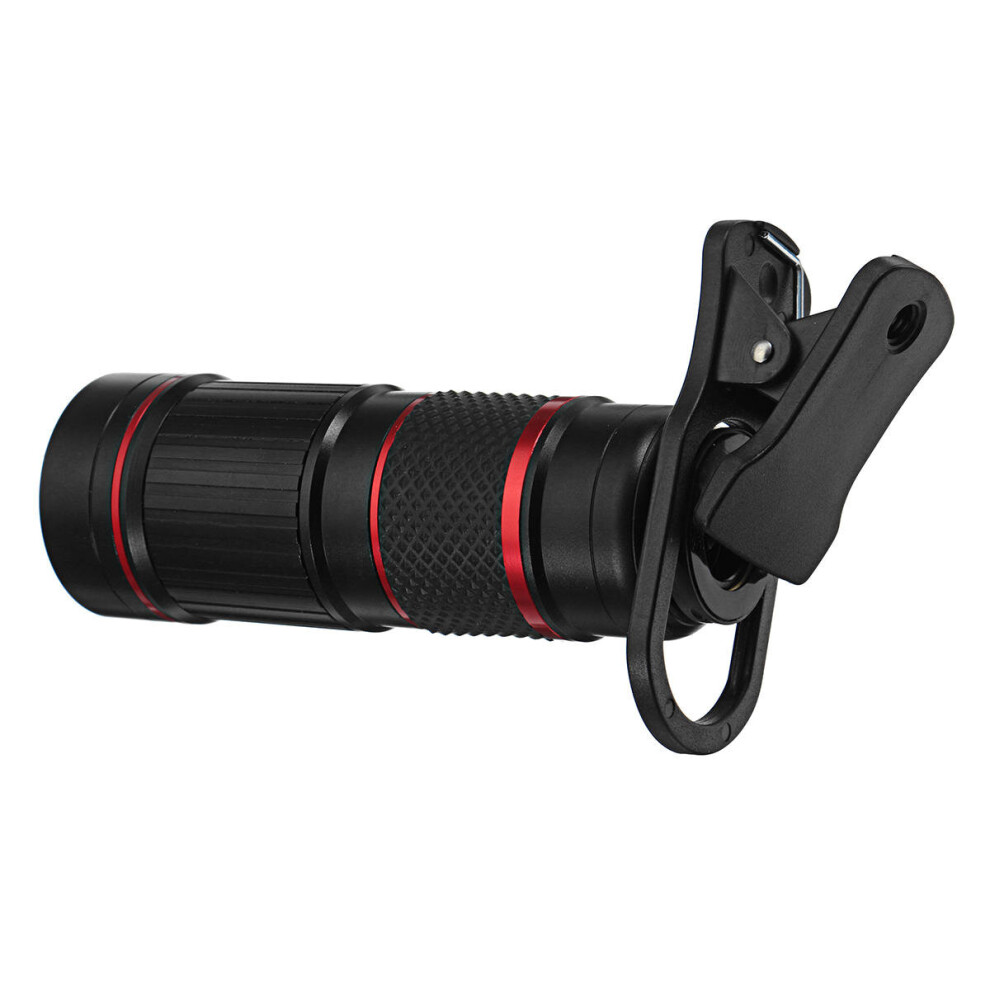 18X Universal Phone Camera Lens Telephoto Telescope Aluminium Monocular With Clip 8881471585744