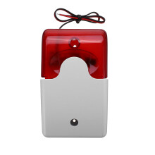 NEW Durable 12V Wired Sound Alarm Strobe Flashing Light Alarm Home Security Safe
