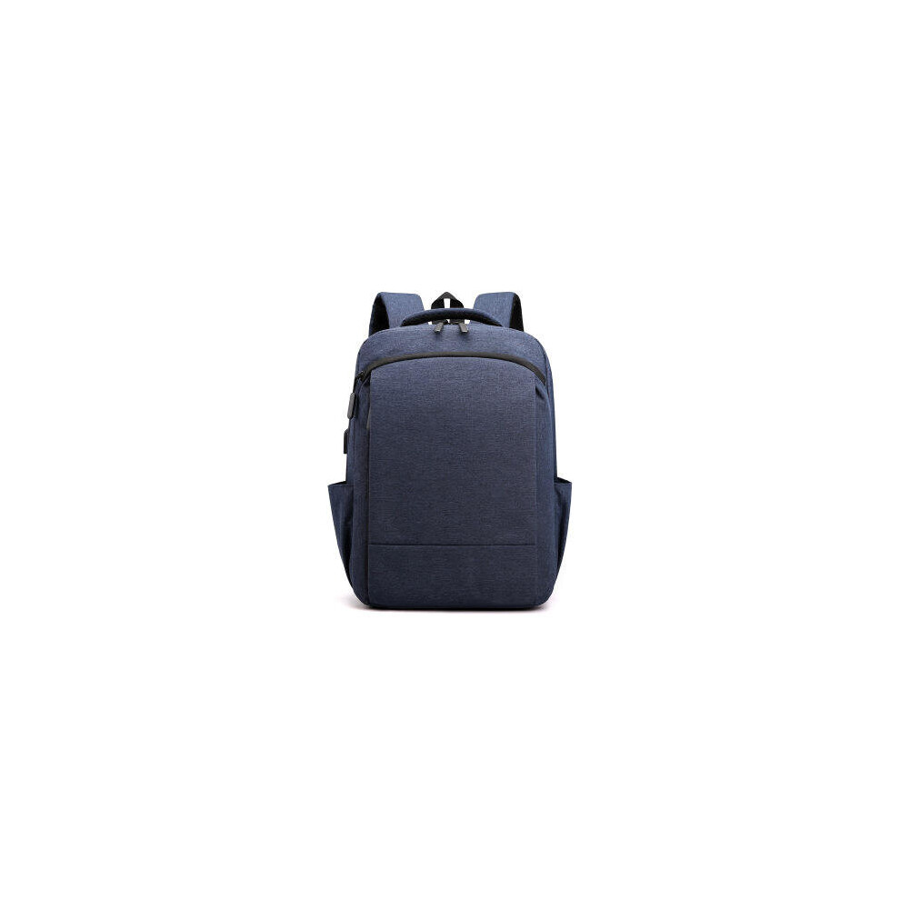 Simple Fashion Casual Large Capacity Waterproof Usb Chargering Laptop Bag Biue 6441594788389