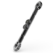 CNC Motorcycle Waterproof Noctilucent Modified Balance Bar With Clock And Thermometer BLACK COLOUR