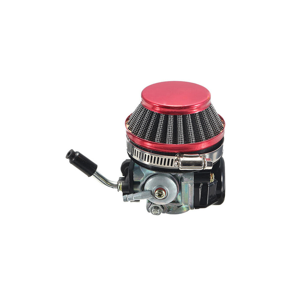 Carb Carburetor With Air Filter For 49Cc 50Cc 60Cc 66Cc 80Cc 2-Stroke Motorized Bike Red 5202984943488