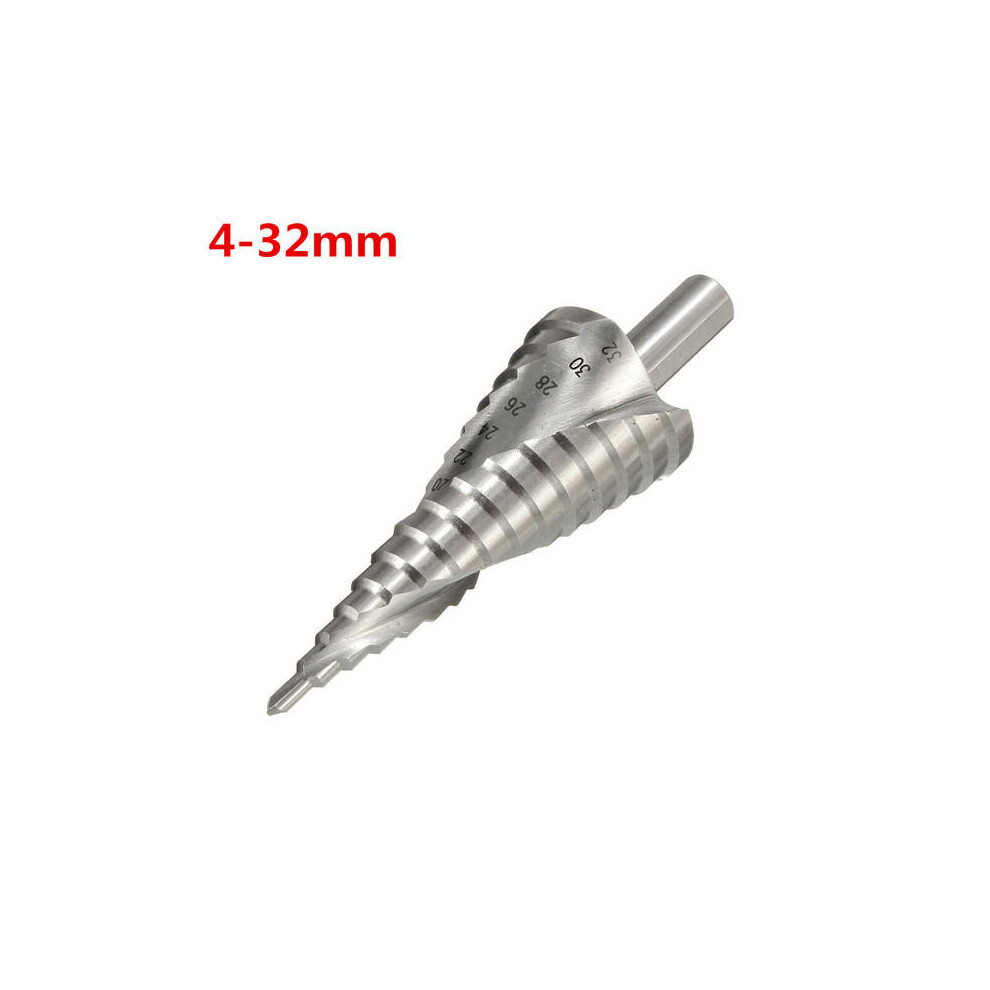 4-32Mm Hss Triangular Handle Spiral Groove Step Cone Drill Bit Hole Cutter 8651958789039