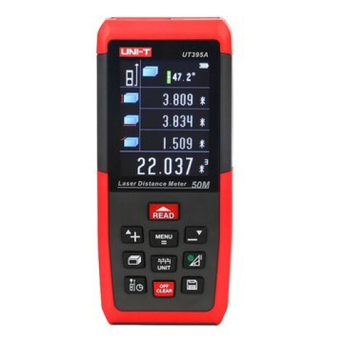 UNIT UT395A Professional 50M Laser Distance Meter Triangle Area ...