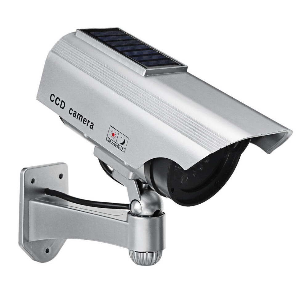 Solar Power Fake Camera Cctv Realistic Flashing Ir Dummy Security Camera Blinking 4151093692569